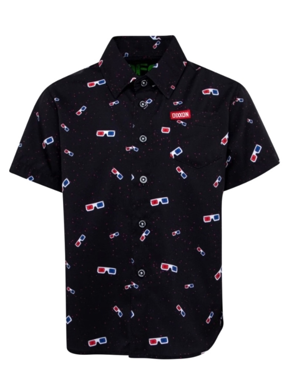 Dixxon Party Vision Short Sleeve Shirt 3D Glasses Print 2X